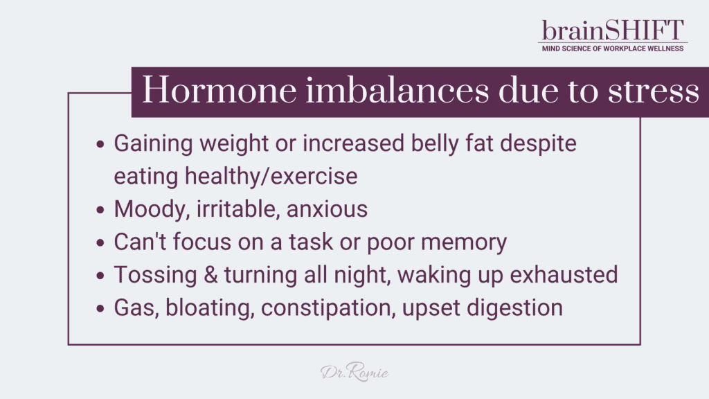 Symptoms of hormone imbalance due to stress