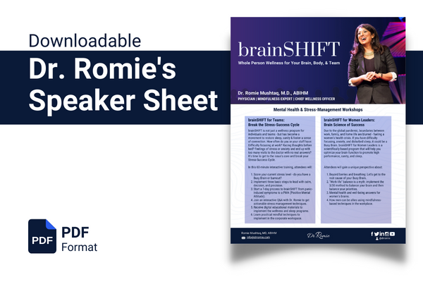 Dr Romie's Speaker Sheet